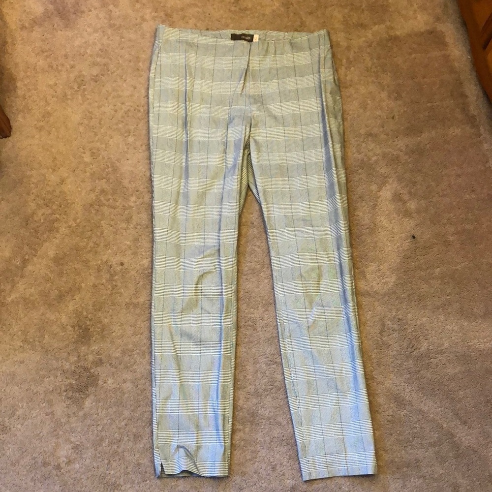 Black and White Slim Trousers